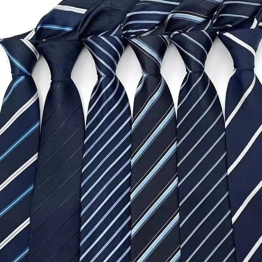 New 8cm Luxury Striped Men’s Tie — Perfect for Business, Wedding & Party Wear - Checkouts USA