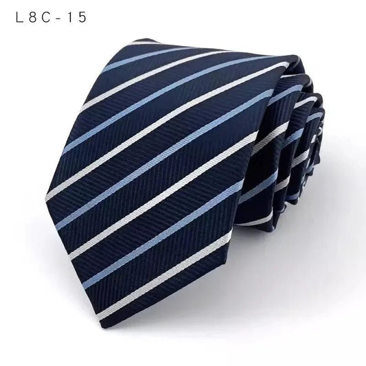 👔 New 8cm Luxury Striped Tie — Where Classic Meets Contemporary - Checkouts USA