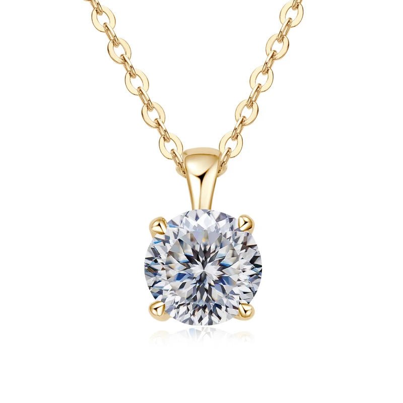 1.0 carat Moissanite Pendants for Women Classic Wedding Necklace Original S925 Sterling Silver Jewelry - Checkouts USA