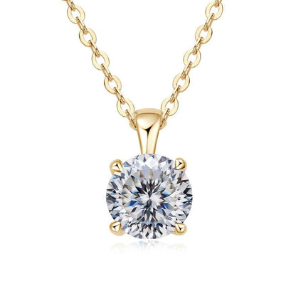 1.0 carat Moissanite Pendants for Women Classic Wedding Necklace Original S925 Sterling Silver Jewelry - Checkouts USA