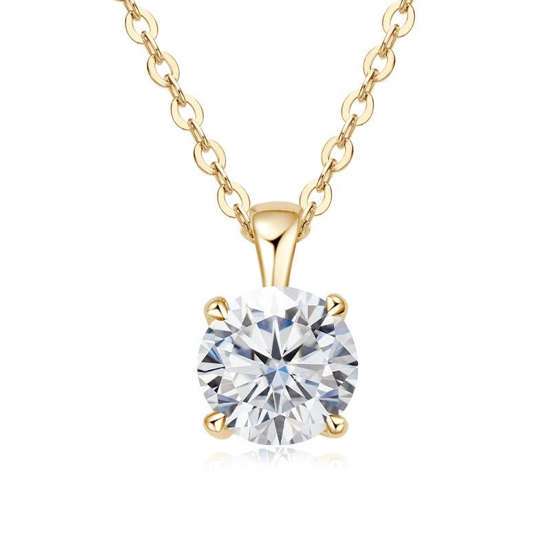 1.0 carat Moissanite Pendants for Women Classic Wedding Necklace Original S925 Sterling Silver Jewelry - Checkouts USA