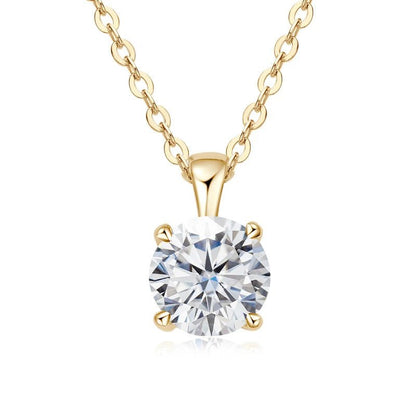 1.0 carat Moissanite Pendants for Women Classic Wedding Necklace Original S925 Sterling Silver Jewelry - Checkouts USA