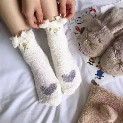 10 Pairs Women Cartoon Patterned Socks Trendy And Fashionable Versatile Socks Lightweight Breathable Comfortable Casual Socks - Checkouts UK