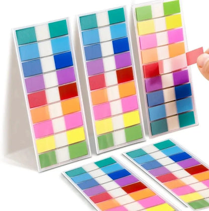 1080pcs 6 Pack Transparent Colorful Index Memo Note Pads Stationery Sticky Notes Page Markers Book Tabs Pop Up Index Tabs - Checkouts USA