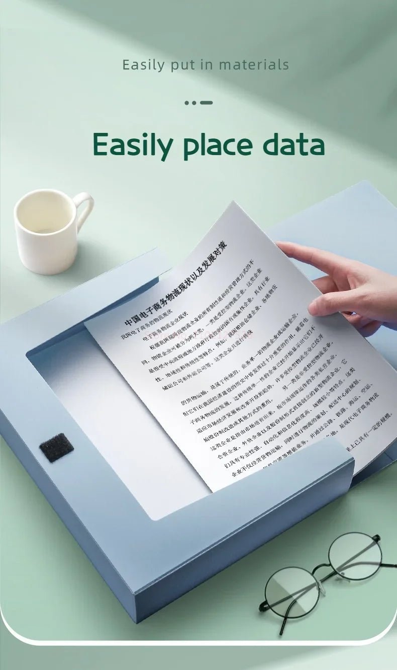 10pcs Large Capacity A4 File Folder Multifunctional Waterproof Document Organizer Dustproof Desktop Storage Document Holder - Checkouts USA