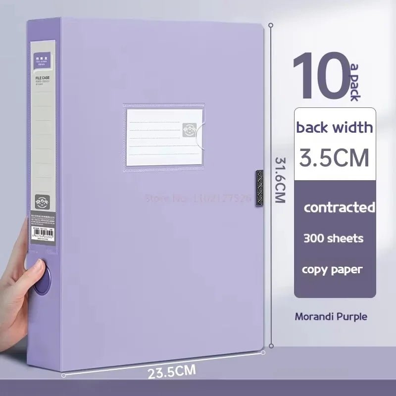 10pcs Large Capacity A4 File Folder Multifunctional Waterproof Document Organizer Dustproof Desktop Storage Document Holder - Checkouts USA