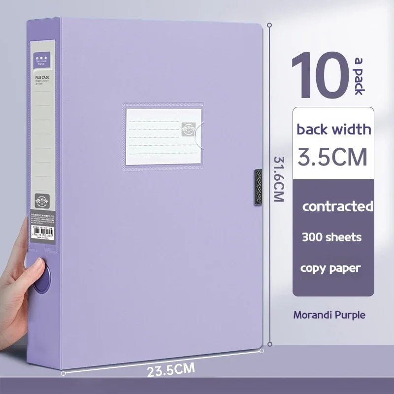 10pcs Large Capacity A4 File Folder Multifunctional Waterproof Document Organizer Dustproof Desktop Storage Document Holder - Checkouts USA