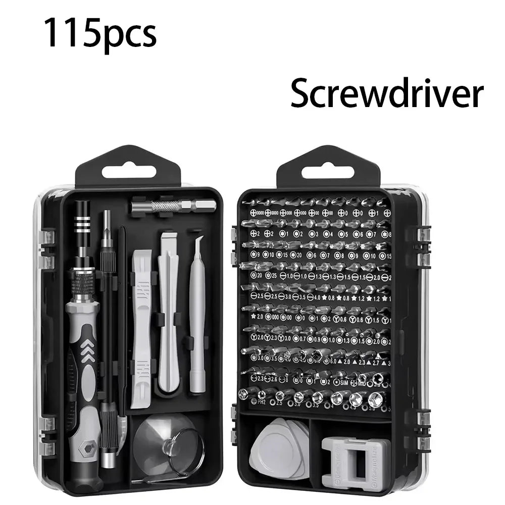 115 - in - 1 Precision Screwdriver Kit, Includes Magnetic Tips, Ideal for Electronics and Laptop Repairs, Professional Nut Driver - Checkouts USA