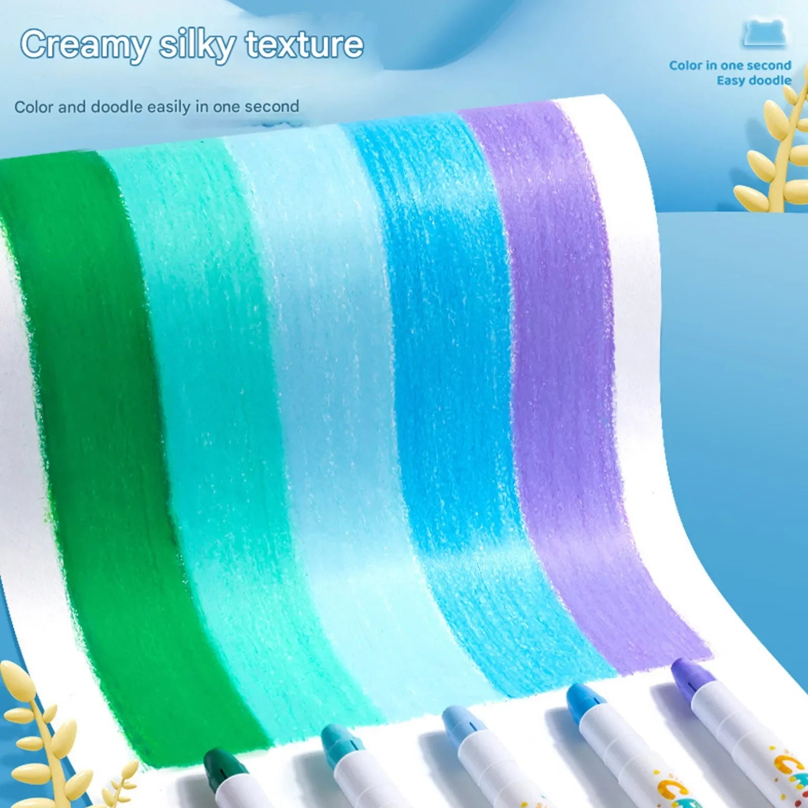 12/24/36/48 Color Children's CrayonOil Painting Stick Portable Barrel Not Dirty Hands Safe Washable Colorful Stick Art Supplies - Checkouts USA