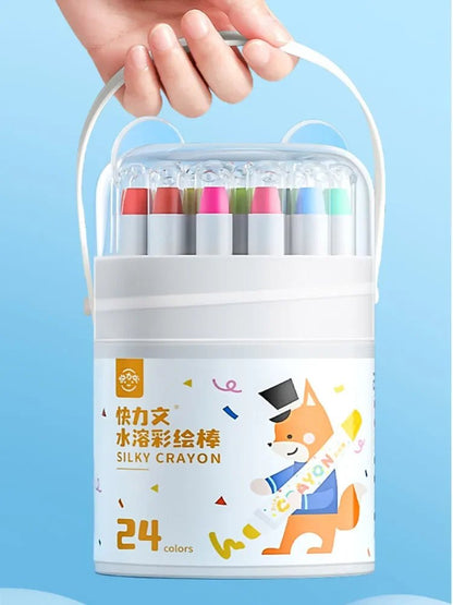 12/24/36/48 Color Children's CrayonOil Painting Stick Portable Barrel Not Dirty Hands Safe Washable Colorful Stick Art Supplies - Checkouts USA