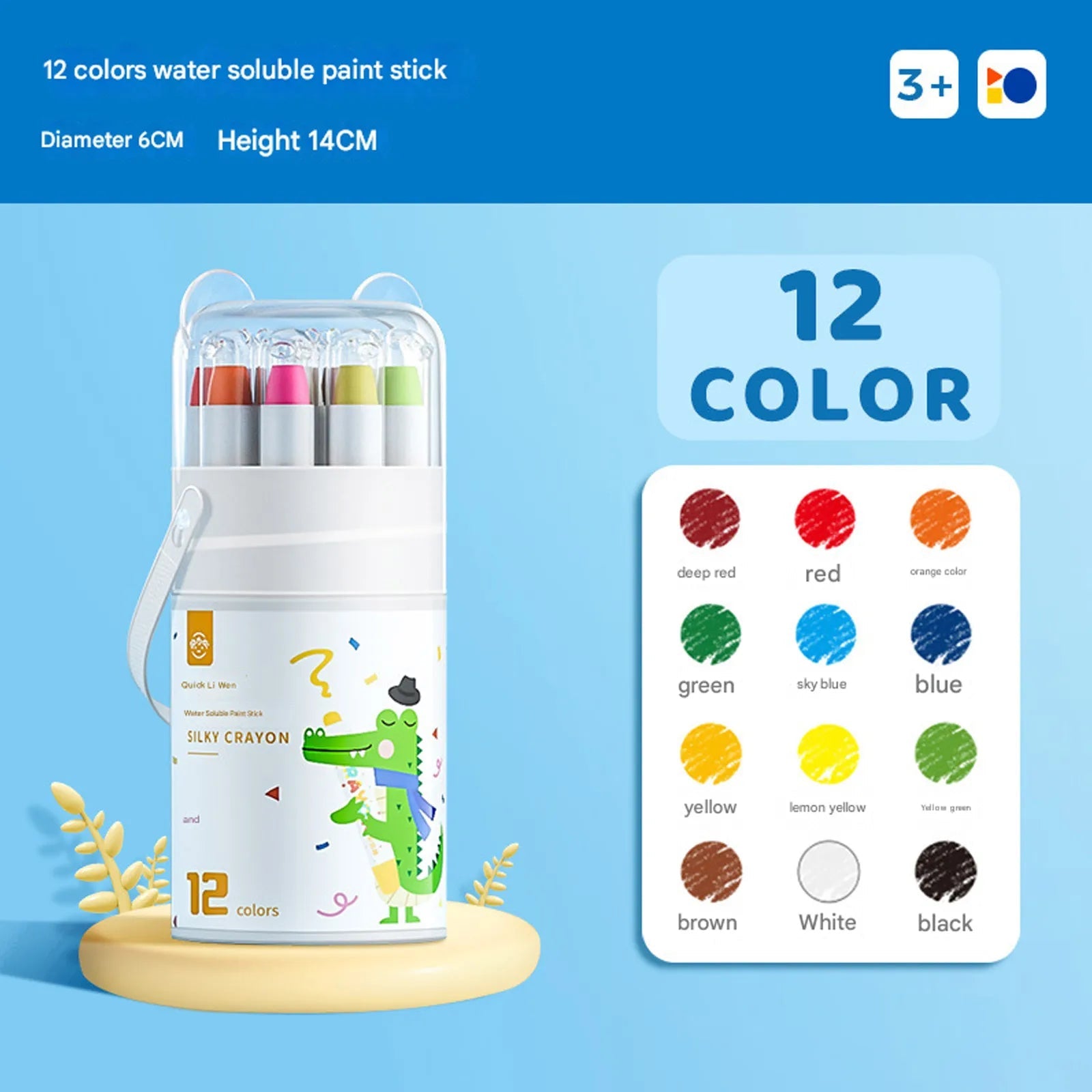 12/24/36/48 Color Children's CrayonOil Painting Stick Portable Barrel Not Dirty Hands Safe Washable Colorful Stick Art Supplies - Checkouts USA