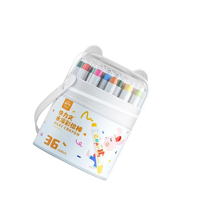 12/24/36/48 Color Children's CrayonOil Painting Stick Portable Barrel Not Dirty Hands Safe Washable Colorful Stick Art Supplies - Checkouts USA