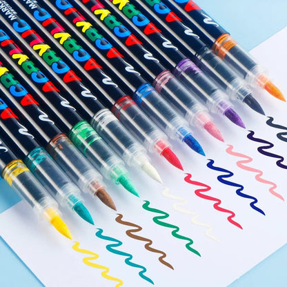 12/24/36/48Colors/set Acrylic Marker Pen Paint Brush Pen Painting Coloring Pen DIY Graffiti Art Making School and Office Supplie - Checkouts USA