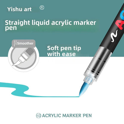 12/24/36/48Colors/set Acrylic Marker Pen Paint Brush Pen Painting Coloring Pen DIY Graffiti Art Making School and Office Supplie - Checkouts USA