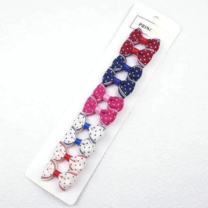 13 Kinds Of Style Dog Hair Bows Brand New Pet Grooming Accessories 10 Pcs/Lot Ribbon Bow With Alligator Clip Pet Christmas Gifts - Furbury