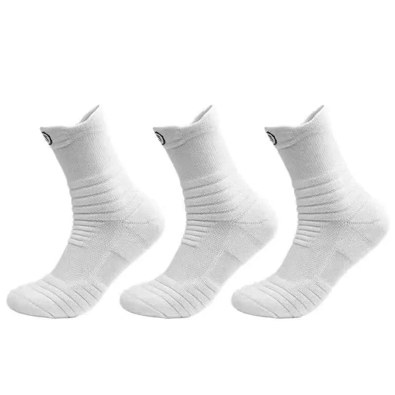 1/3pairs/Lot Men's Socks Compression Stockings Breathable Basketball Sports Cycling running Towel Socks High Elastic Tube Socks - Checkouts UK