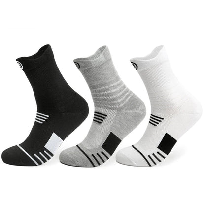 1/3pairs/Lot Men's Socks Compression Stockings Breathable Basketball Sports Cycling running Towel Socks High Elastic Tube Socks - Checkouts UK
