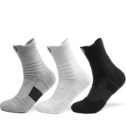 1/3pairs/Lot Men's Socks Compression Stockings Breathable Basketball Sports Cycling running Towel Socks High Elastic Tube Socks - Checkouts UK