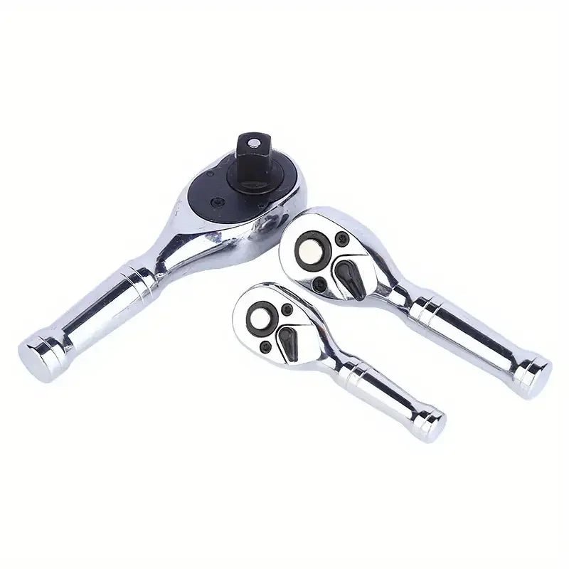 1/4 3/8 1/2 Inch Drive Stubby Ratchet Set with Short Handle Quick - Release Head Mini Ratchet Wrench Efficient Auto Repair Tool - Checkouts USA