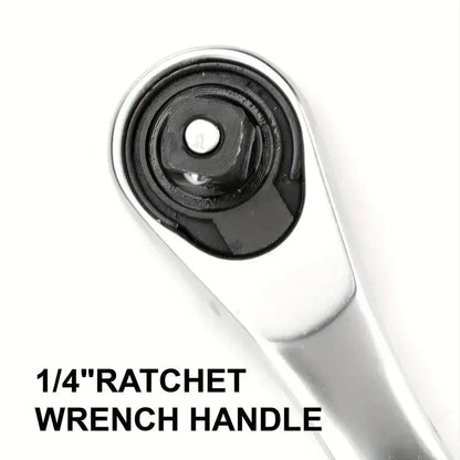 1/4 3/8 1/2 Inch Drive Stubby Ratchet Set with Short Handle Quick - Release Head Mini Ratchet Wrench Efficient Auto Repair Tool - Checkouts USA