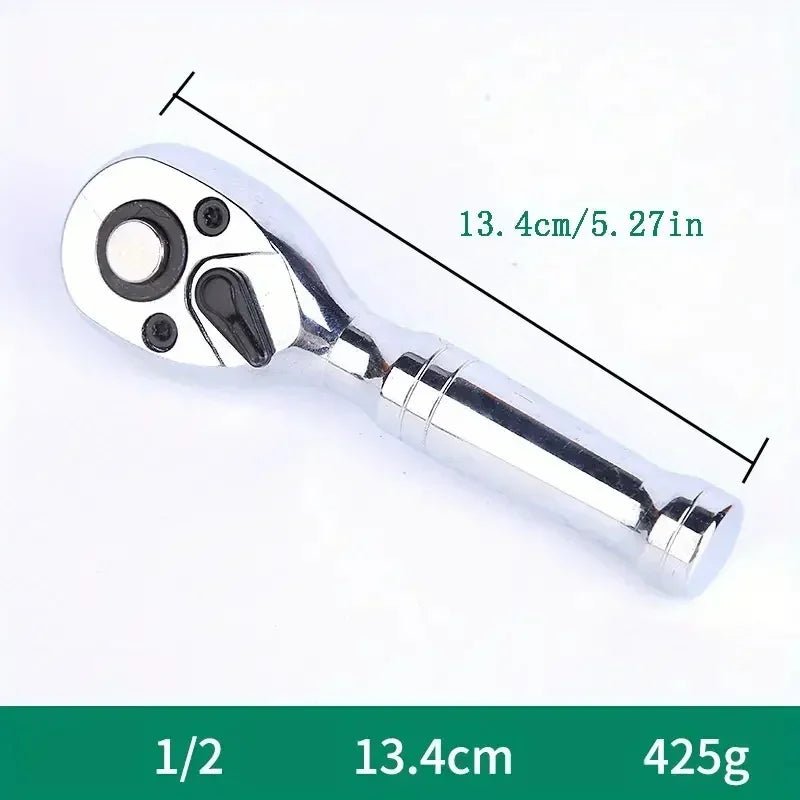 1/4 3/8 1/2 Inch Drive Stubby Ratchet Set with Short Handle Quick - Release Head Mini Ratchet Wrench Efficient Auto Repair Tool - Checkouts USA