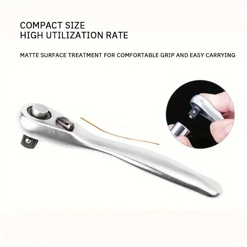 1/4 3/8 1/2 Inch Drive Stubby Ratchet Set with Short Handle Quick - Release Head Mini Ratchet Wrench Efficient Auto Repair Tool - Checkouts USA