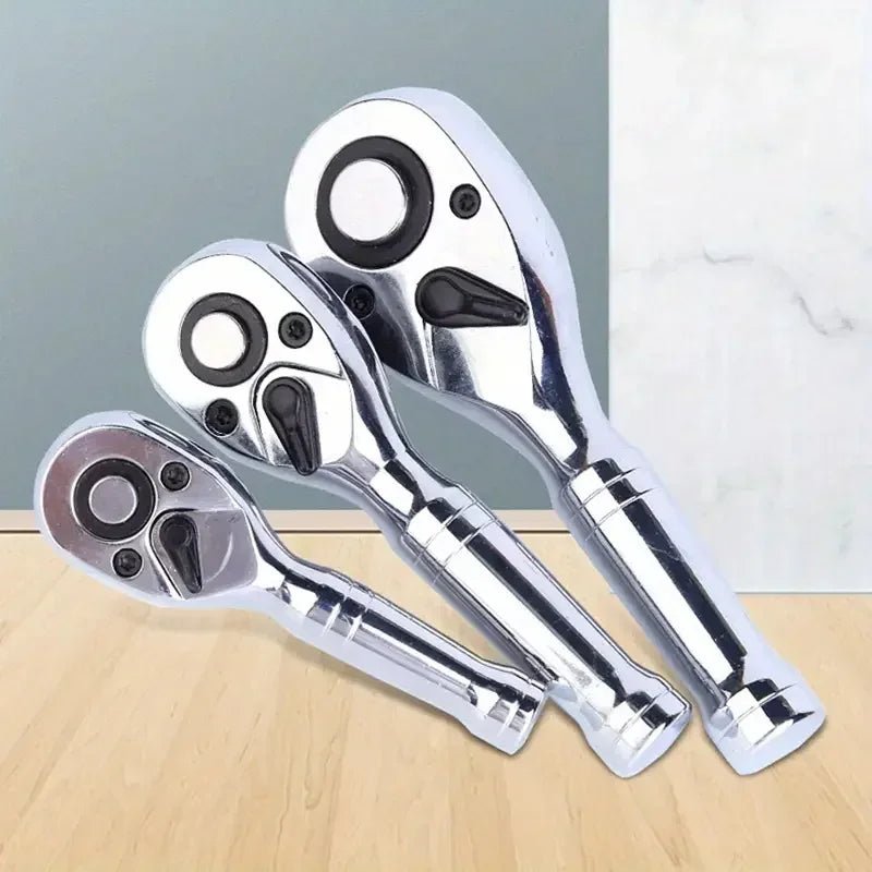 1/4 3/8 1/2 Inch Drive Stubby Ratchet Set with Short Handle Quick - Release Head Mini Ratchet Wrench Efficient Auto Repair Tool - Checkouts USA