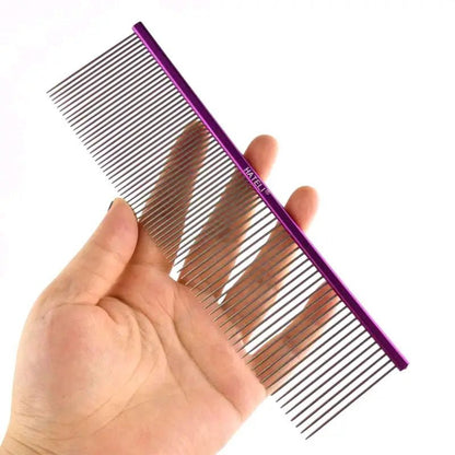 16/19cm Pet Hair Comb For Dog Comb Cat Detangler Fur Trimming Dematting Deshed Brush Grooming Tool For Long Hair Curly Pet - Furbury