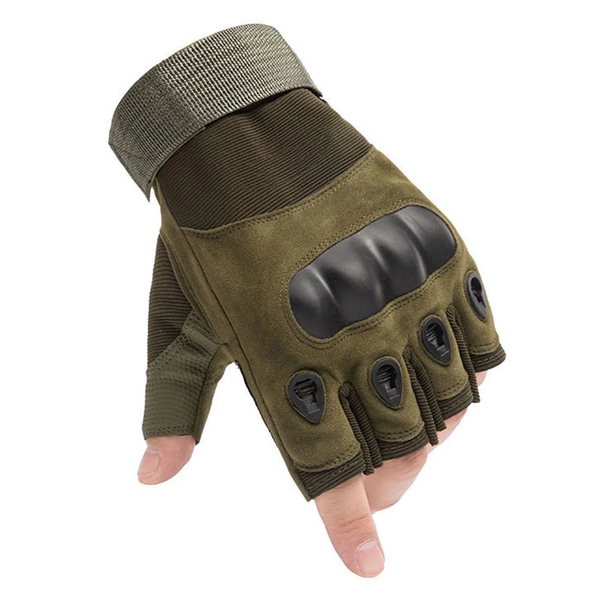 1Pair Tactical Fingerless Gloves for Men - Ideal for Outdoor Sports, Shooting, Hunting, Airsoft, and Cycling - Checkouts UK