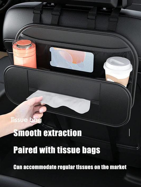 1pc Car Storage Bag, Rear Seat Organizer, Universal Vehicle - mounted Creative Car Decoration Storage Bag - Checkouts USA