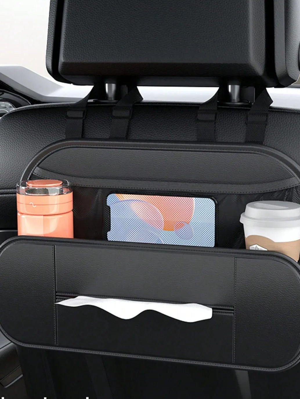 1pc Car Storage Bag, Rear Seat Organizer, Universal Vehicle - mounted Creative Car Decoration Storage Bag - Checkouts USA