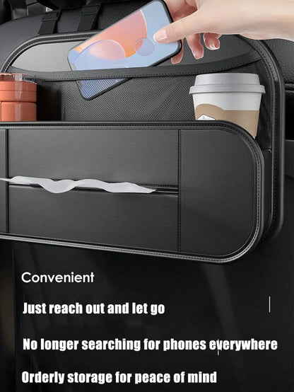 1pc Car Storage Bag, Rear Seat Organizer, Universal Vehicle - mounted Creative Car Decoration Storage Bag - Checkouts USA