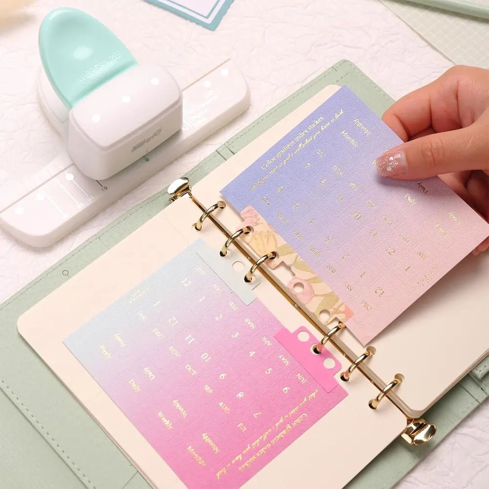 1PC high - value 3 - hole punch, 4mm loose - leaf rings, universal A5/A6/A7 paper, suitable for DIY planners and notebooks. - Checkouts USA