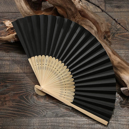 1pc - Multi - colored hand folding fan, bamboo folding fan, hand folding fan for church wedding gifts, party discount - Checkouts UK