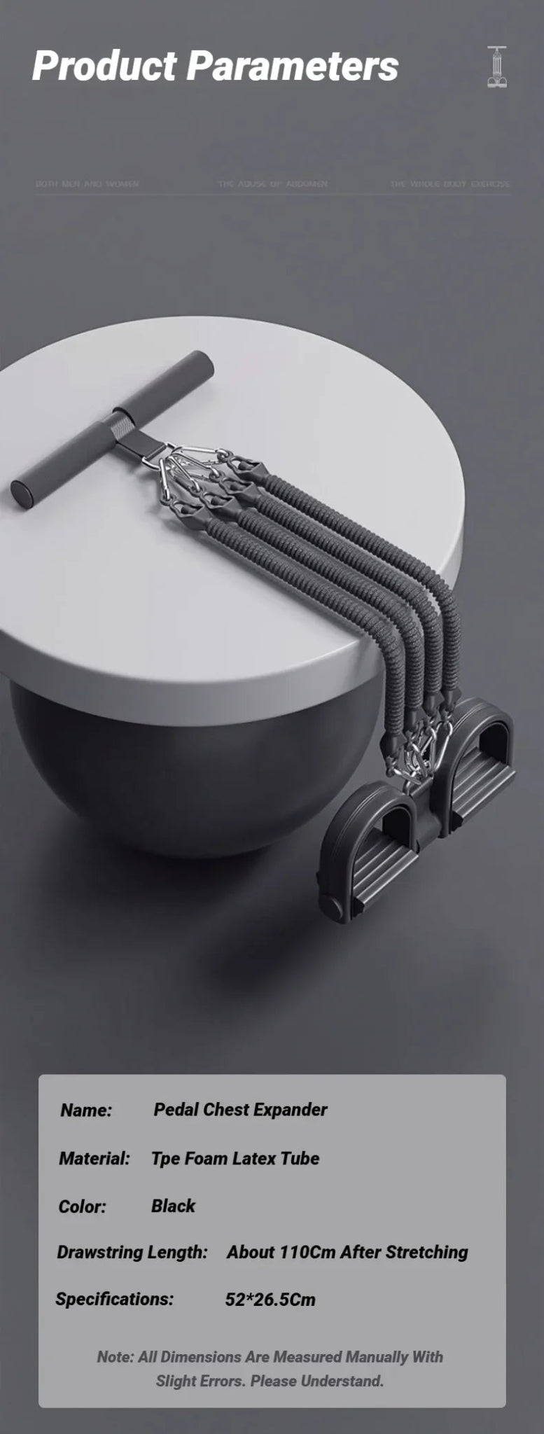 1pc Pedal Tensioner for Home Fitness Multifunctional Back Abdomen Ab Trainer for Men Resistance Pull Exerciser - Checkouts USA