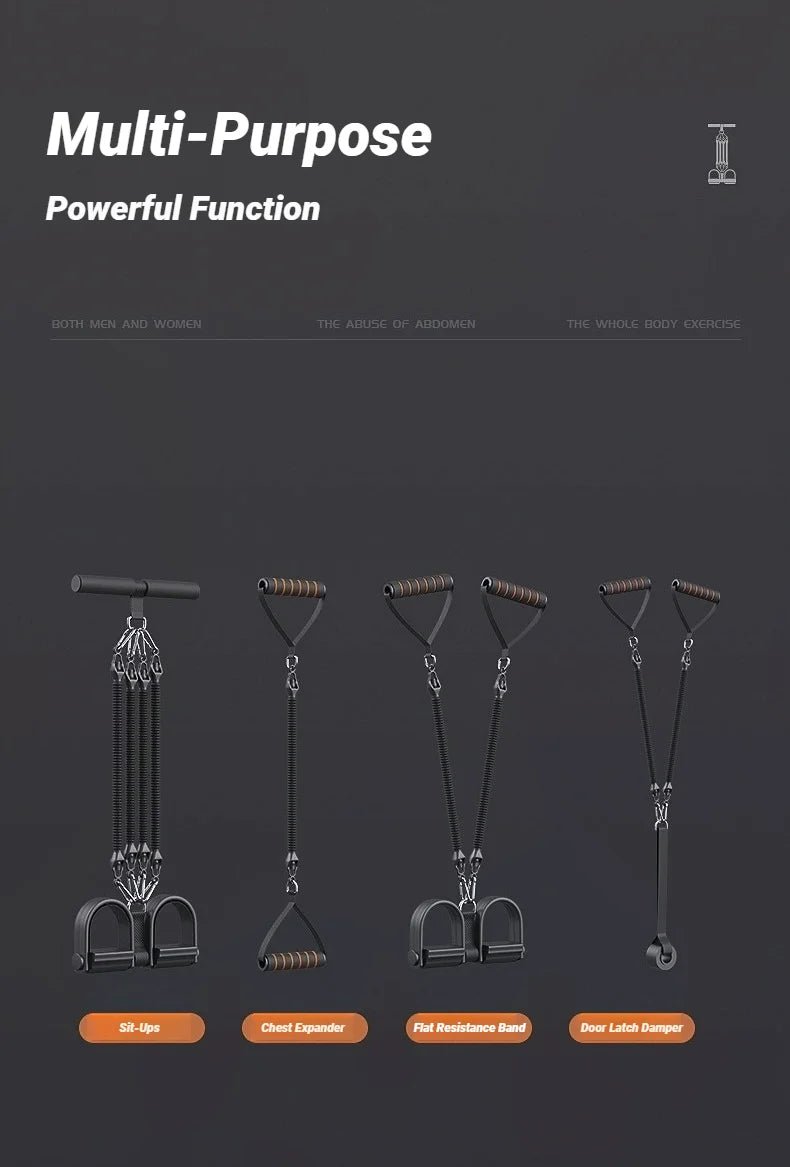 1pc Pedal Tensioner for Home Fitness Multifunctional Back Abdomen Ab Trainer for Men Resistance Pull Exerciser - Checkouts USA