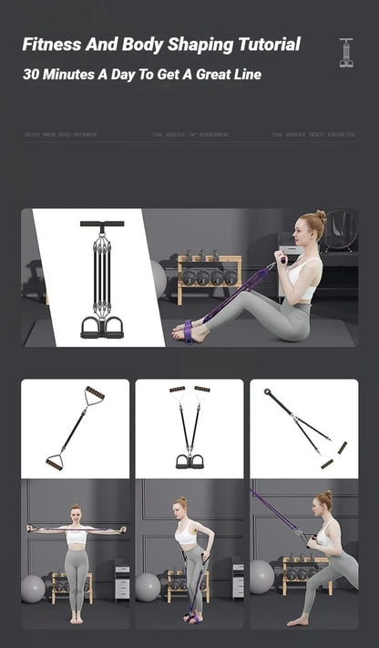 1pc Pedal Tensioner for Home Fitness Multifunctional Back Abdomen Ab Trainer for Men Resistance Pull Exerciser - Checkouts USA