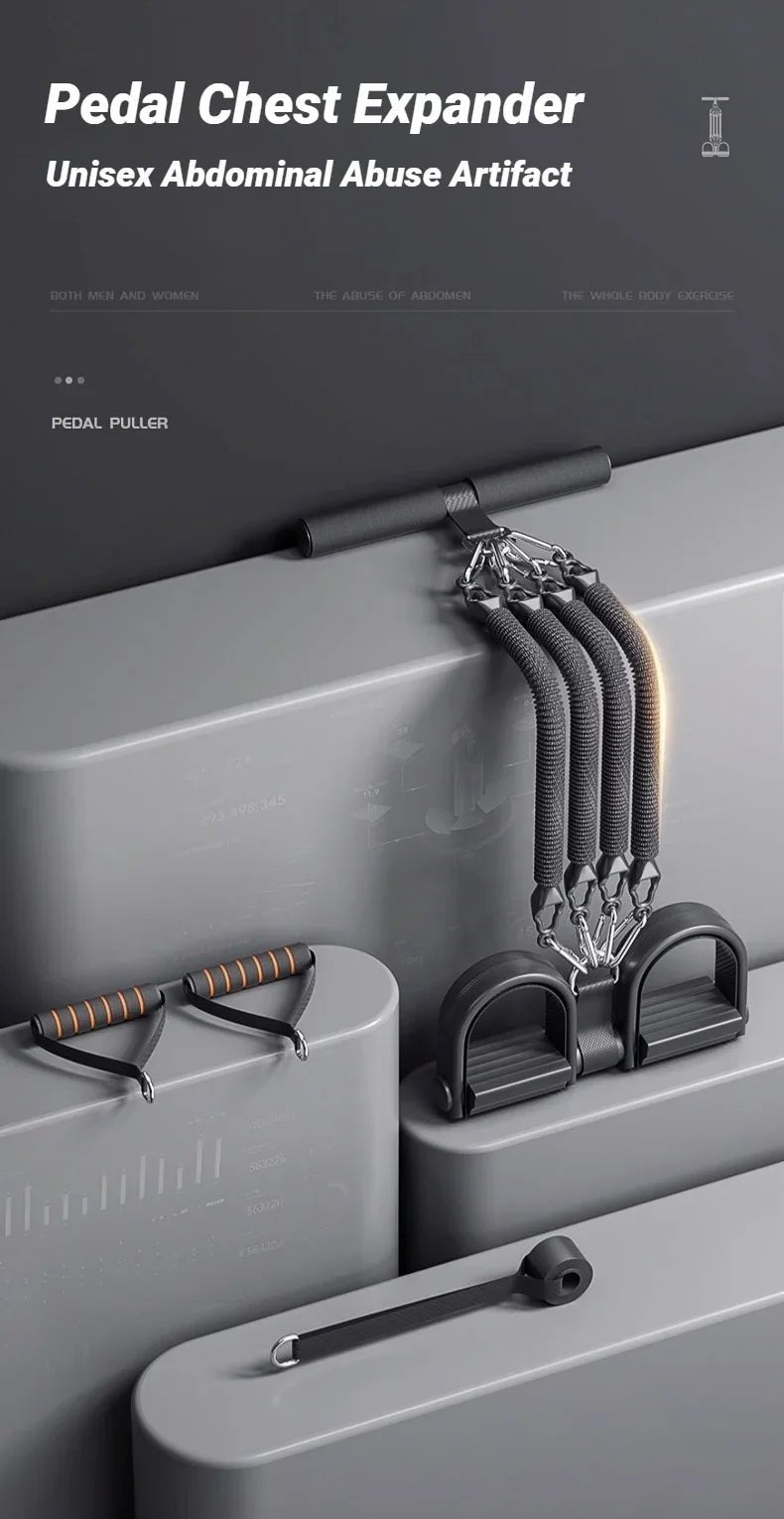 1pc Pedal Tensioner for Home Fitness Multifunctional Back Abdomen Ab Trainer for Men Resistance Pull Exerciser - Checkouts USA