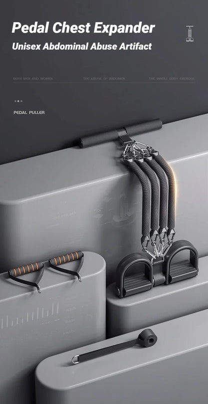 1pc Pedal Tensioner for Home Fitness Multifunctional Back Abdomen Ab Trainer for Men Resistance Pull Exerciser - Checkouts USA