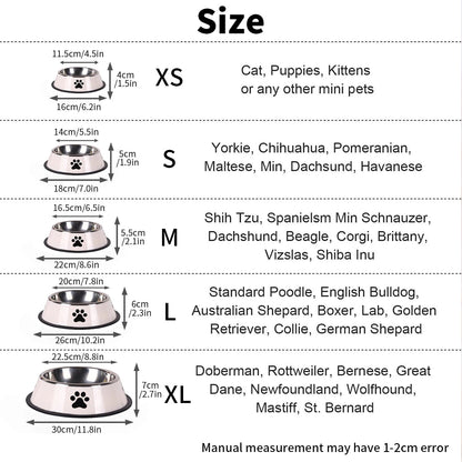 1PC Stainless Steel Pet Bowl Cat Bowl Dog Food Bowl Multi - Specification Anti - fall Food Bowl Food Bowl Feeding Pet Supplies - Furbury