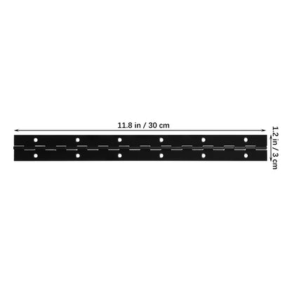 2 pcs Black Piano Long Hinge Wooden Box Hinge Table Chair Fixed Hinge Heavy Duty Iron Hinge With Screw Wear Resistant Hardware - Checkouts USA