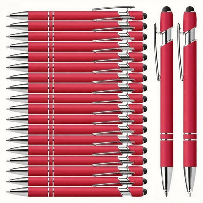 20 Personalized Pens with Stylus - Customizable Ballpoint Pen Set - Perfect for Office, School, Journaling, and Art Projects - Checkouts USA