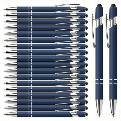 20 Personalized Pens with Stylus - Customizable Ballpoint Pen Set - Perfect for Office, School, Journaling, and Art Projects - Checkouts USA