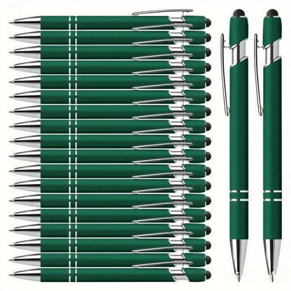 20 Personalized Pens with Stylus - Customizable Ballpoint Pen Set - Perfect for Office, School, Journaling, and Art Projects - Checkouts USA