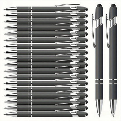 20 Personalized Pens with Stylus - Customizable Ballpoint Pen Set - Perfect for Office, School, Journaling, and Art Projects - Checkouts USA