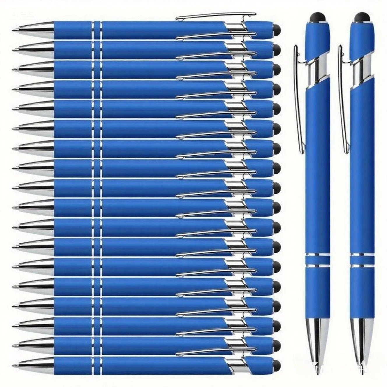 20 Personalized Pens with Stylus - Customizable Ballpoint Pen Set - Perfect for Office, School, Journaling, and Art Projects - Checkouts USA