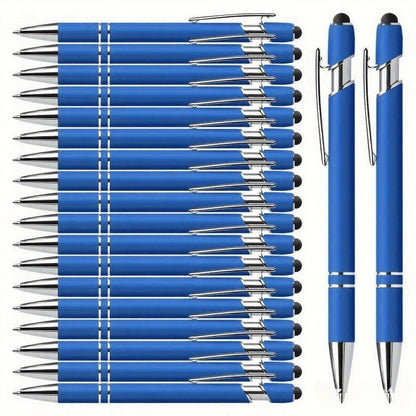 20 Personalized Pens with Stylus - Customizable Ballpoint Pen Set - Perfect for Office, School, Journaling, and Art Projects - Checkouts USA