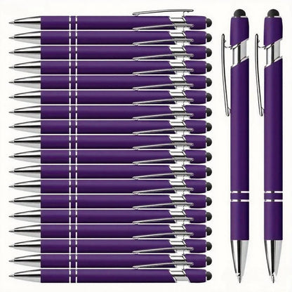 20 Personalized Pens with Stylus - Customizable Ballpoint Pen Set - Perfect for Office, School, Journaling, and Art Projects - Checkouts USA