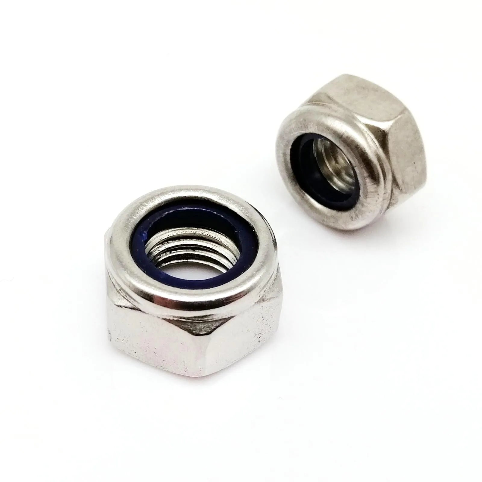 200pcs/box Mix M2 M2.5 M3 M4 M5 M6 M8 Set Hexagon Nylon Insert Lock Nut Hex Self Locking Nylock Locknut Black Stainless Steel - Checkouts USA