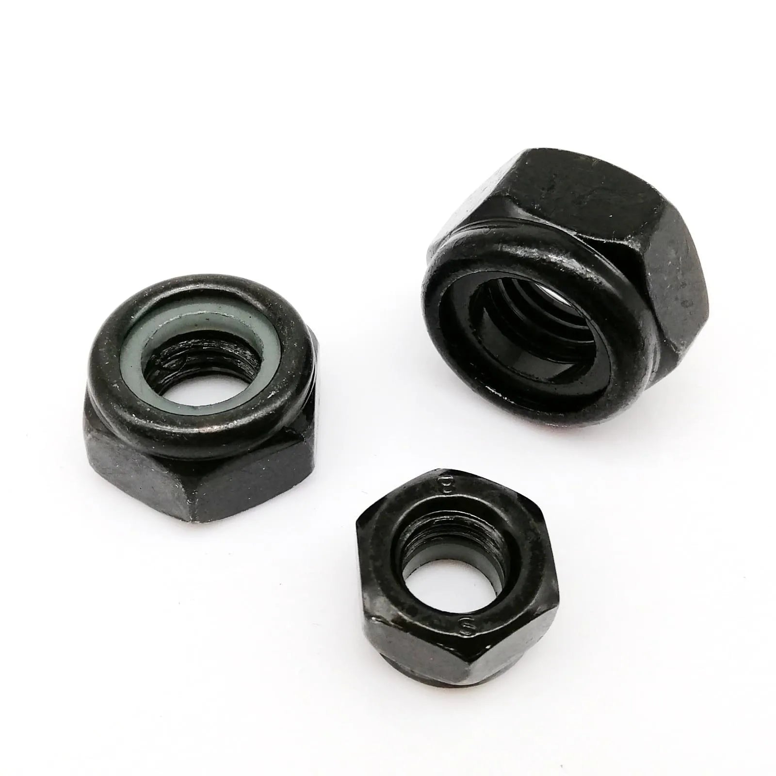 200pcs/box Mix M2 M2.5 M3 M4 M5 M6 M8 Set Hexagon Nylon Insert Lock Nut Hex Self Locking Nylock Locknut Black Stainless Steel - Checkouts USA